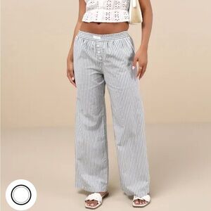 Lulu's Blue and White Striped Pants